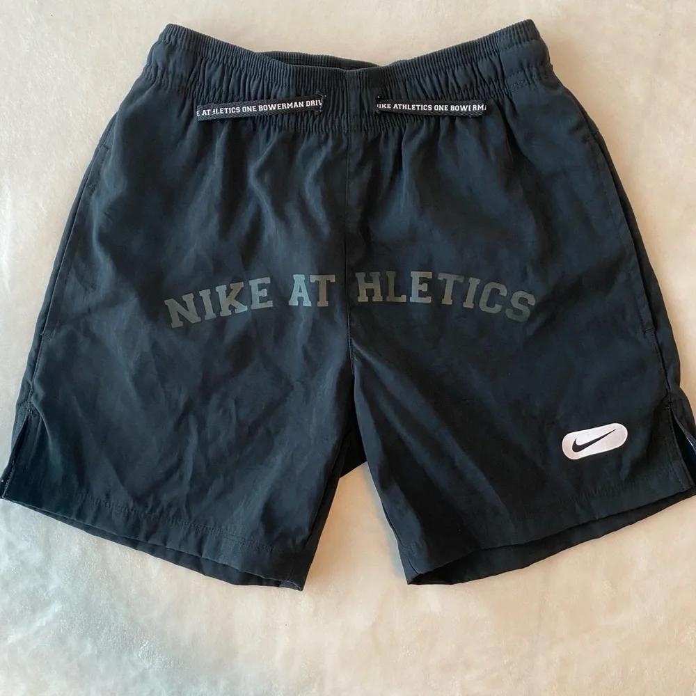 Nike Kids' Repel Athletics Training Shorts In Black/ White Size Small